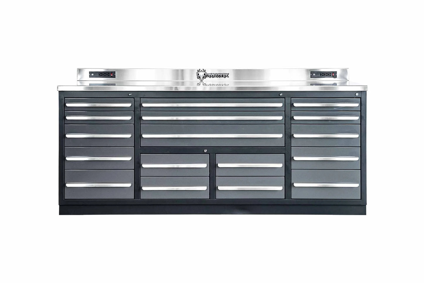 Dragonfire 17 Drawer Pro Series 7FT Workbench with Swappable Drawers