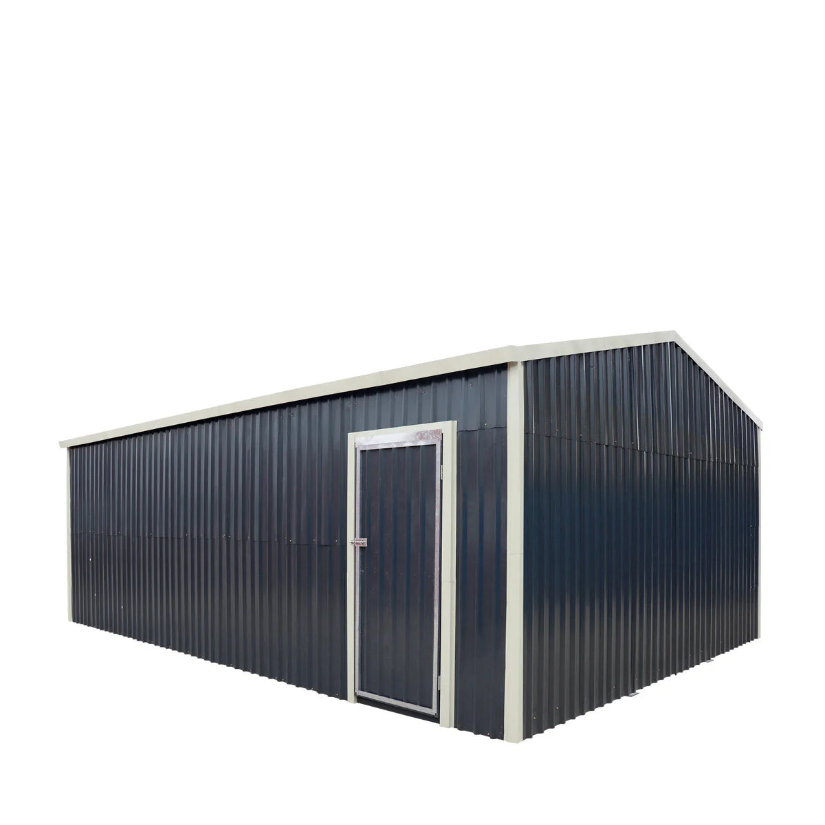 16’ X 24’ Metal Garage Shed with Double Front Doors, 10’ Peak Height, Side Entry Door, 384 Sq-Ft Floor Space, TMG-MS1624