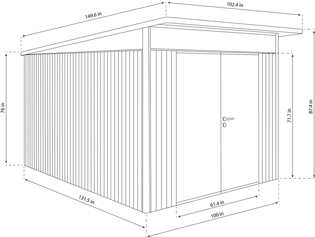 Avantgarde 9 Ft. W X 12 Ft. D Metal Storage Shed