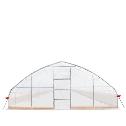 25’ X 80’ Tunnel Greenhouse Grow Tent W/6 Mil Clear EVA Plastic Film, Cold Frame, Hand Crank Roll-Up Sides, Peak Ceiling Roof, TMG-GH2580