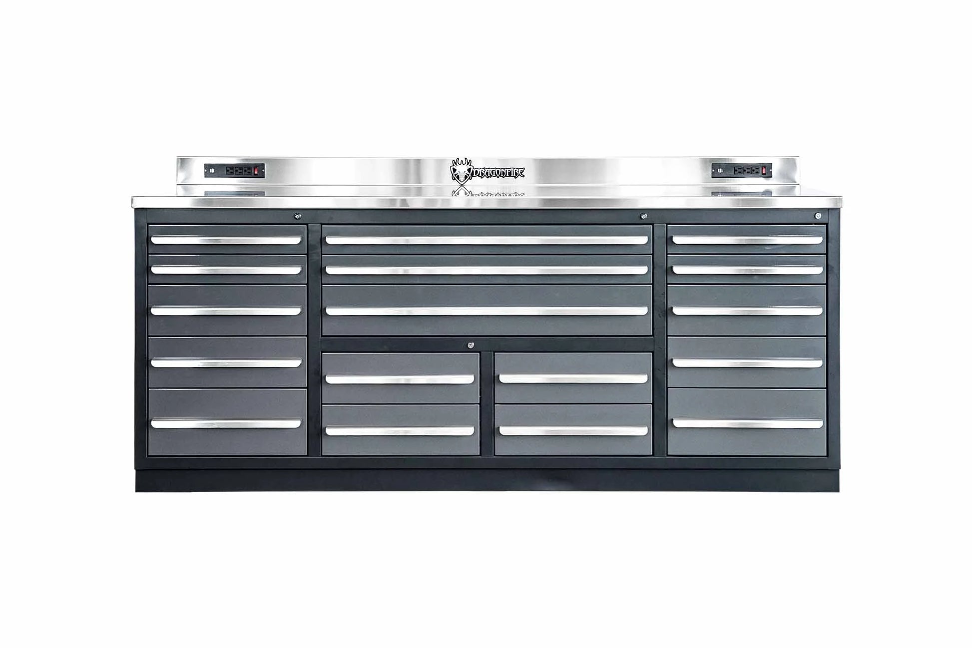 Dragonfire 17 Drawer Pro Series 7FT Workbench with Swappable Drawers