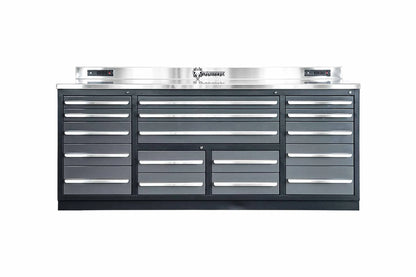 Dragonfire 17 Drawer Pro Series 7FT Workbench with Swappable Drawers