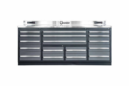 Dragonfire 17 Drawer Pro Series 7FT Workbench with Swappable Drawers