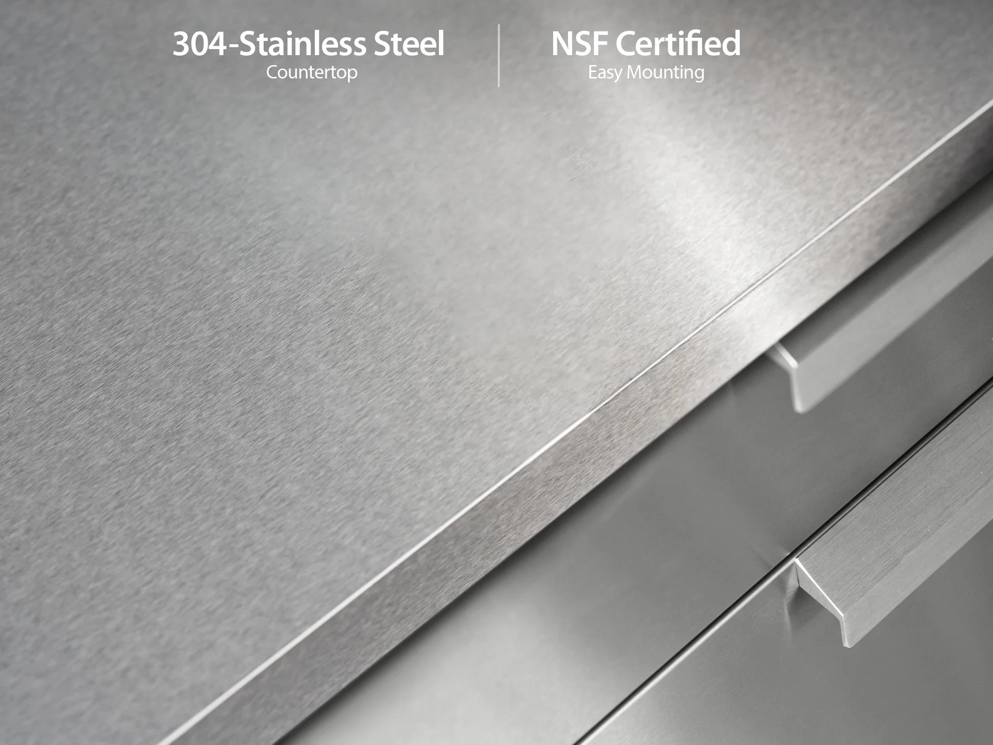 Outdoor Kitchen 6 Piece Cabinet Set in Stainless Steel with Countertops