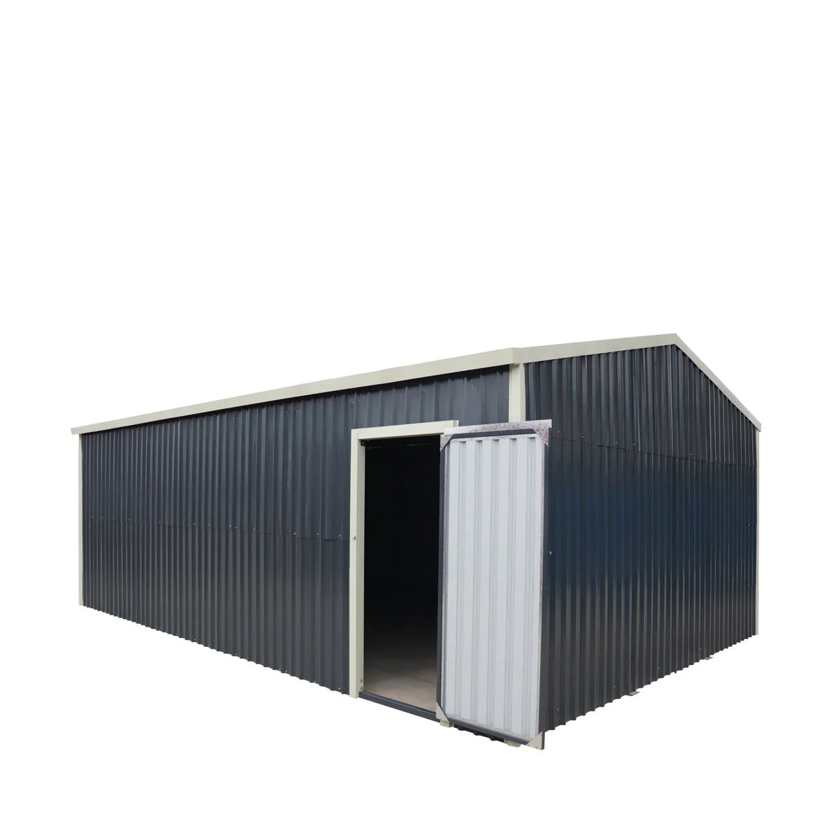 16’ X 24’ Metal Garage Shed with Double Front Doors, 10’ Peak Height, Side Entry Door, 384 Sq-Ft Floor Space, TMG-MS1624