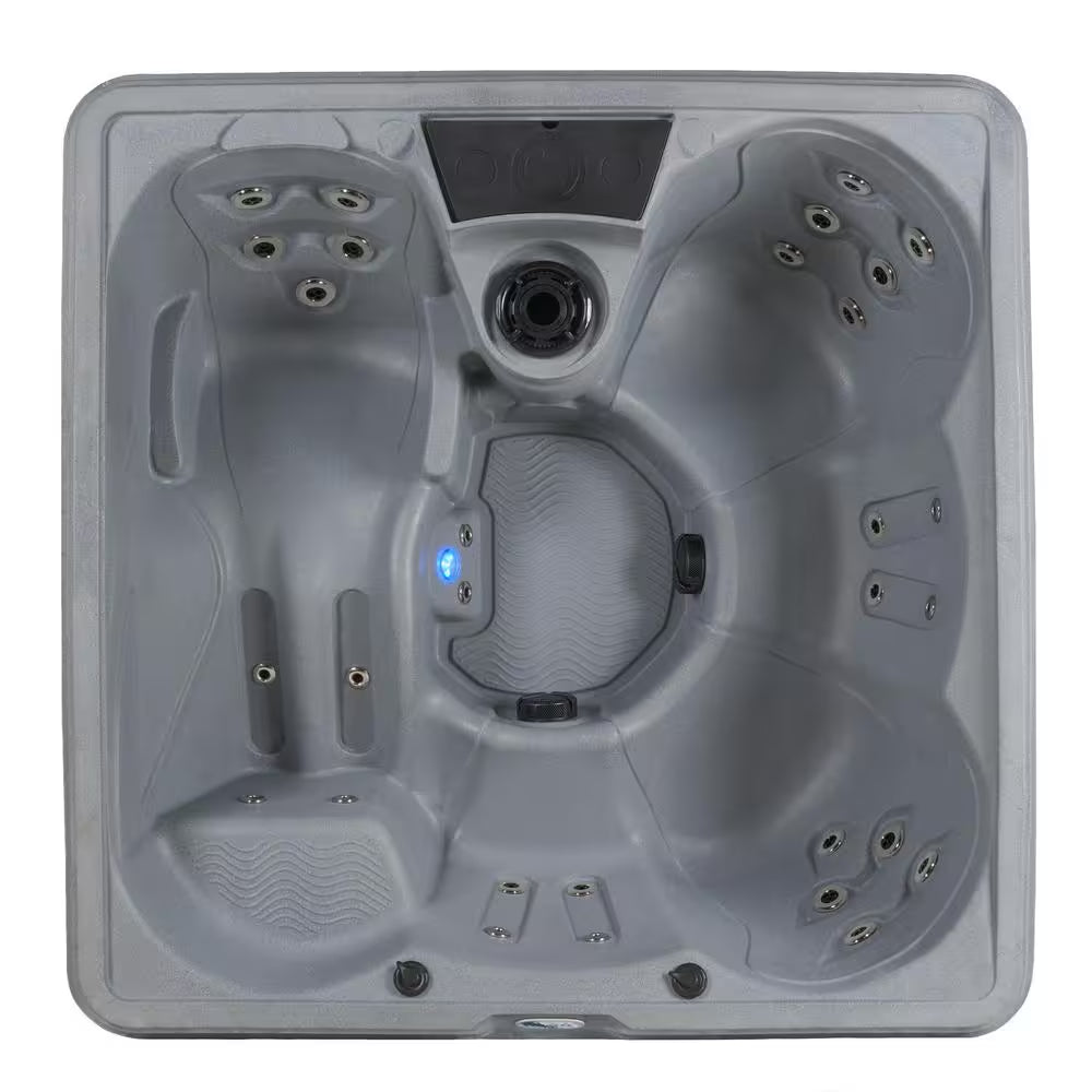 Siesta LS 6-Person 30-Jet, 70-Port Lounger 240V Hot Tub with Stainless Steel Jets and Heater and Built-In Ice Bucket